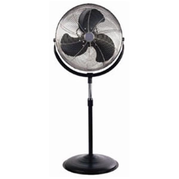 Swivel 18 in. Stand Fan Industrial Chrome Grill - Black - SW26636 - main